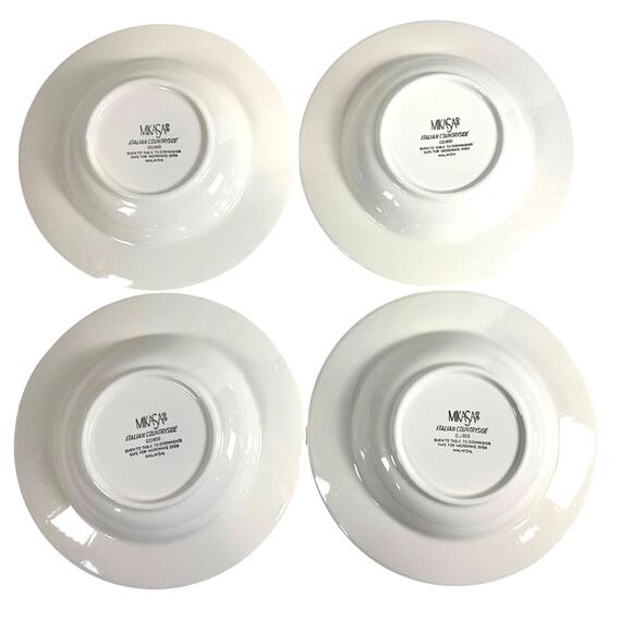 Mikasa Italian Countryside DD900 Rimmed Soup Bowls-Excellent-Set of 4 - Picture 4 of 5